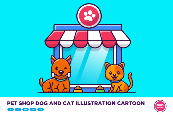 Download Pet Shop Dog and Cat Illustration - Pet Collection