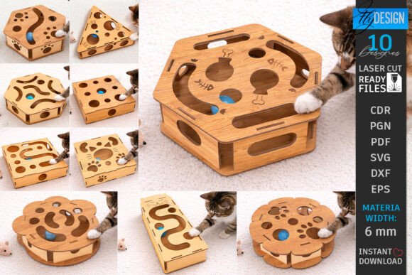 Download Cat Toy Maze Laser Cut Bundle | Pets SVG - Pet Collection