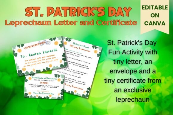 Download Leprechaun Letter &amp; Certificate #3 - Certificate Collection
