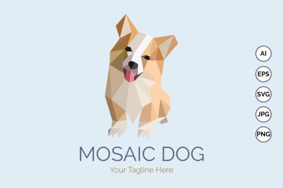 Download Mosaic Dog Pet Shop Vector Design - Pet Collection