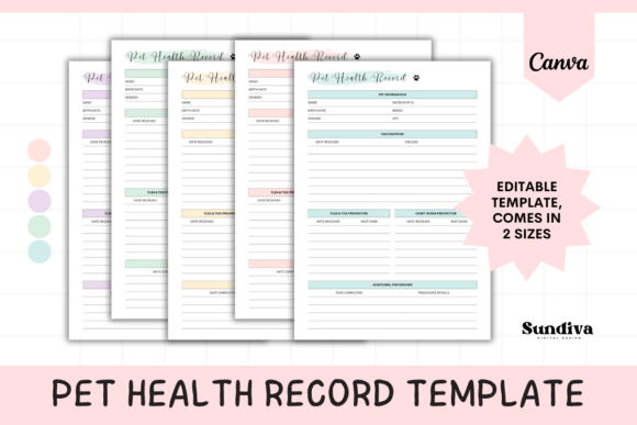 Download Pet Health Record Template 2 - Pet Collection