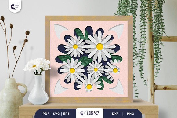 Download Daisy Petals 3D Shadow Box Paper Cut SVG - Pet Collection
