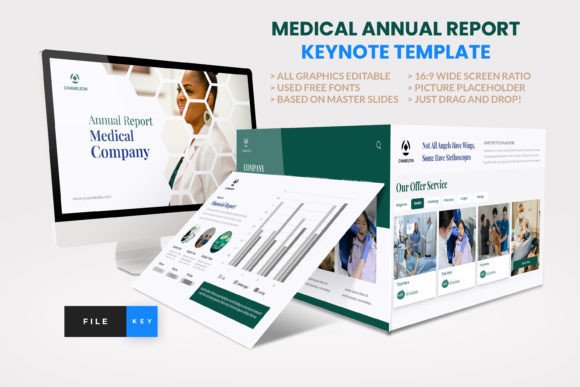 Download Medical Annual Report Keynote Template - Medical Collection