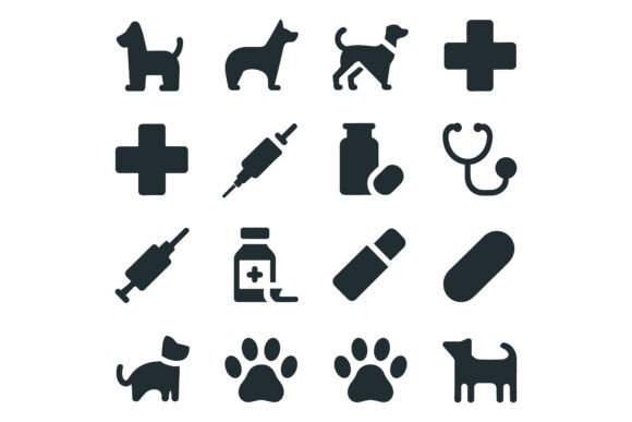 Download Black and White Veterinary Medicine Set - Veterinary Collection
