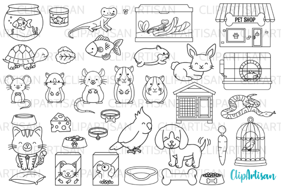 Download Pets Clipart, Pet Shop Digital Stamps - Pet Collection