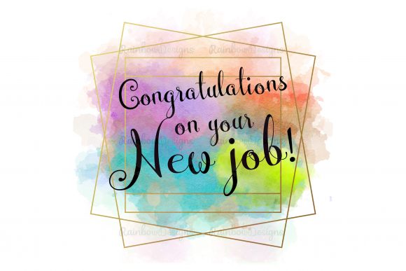 Download Congratulations New Job Watercolour - New Collection
