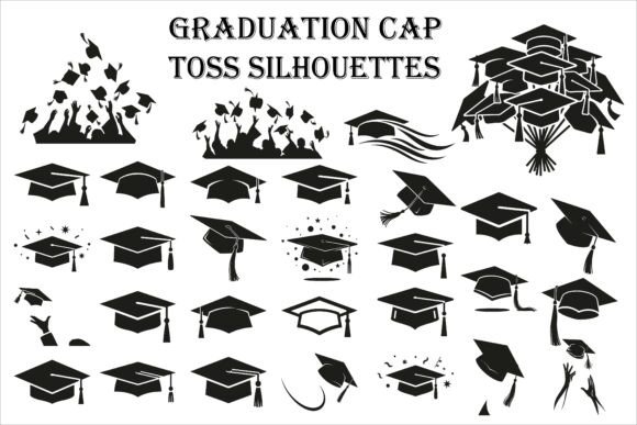 Download Academic Graduation Cap Toss Silhouette - Academic Collection