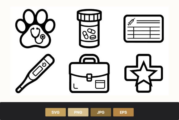 Download Veterinary Medicine Black and White Icon - Veterinary Collection