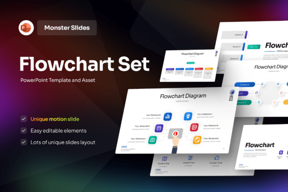 Download Flowchart Set PowerPoint Template - Powerpoint Collection